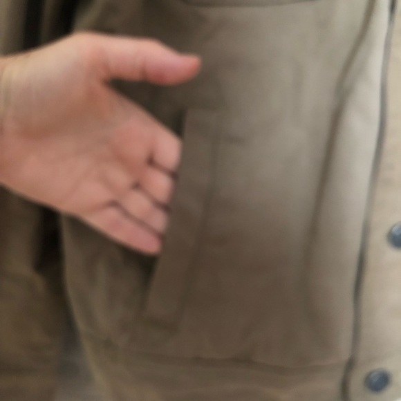 American Eagle Men's Tan Khaki Workwear Utility Trucker Bomber Jacket Medium - Picture 5 of 13